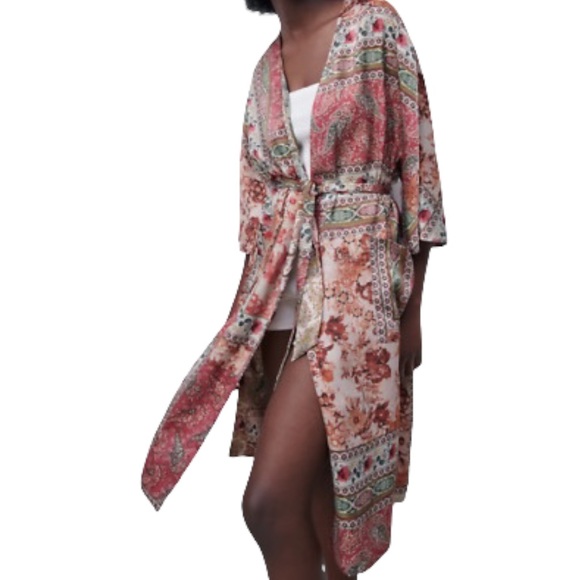 ZARA REVERSIBLE PRINTED KIMONO - Picture 5 of 16